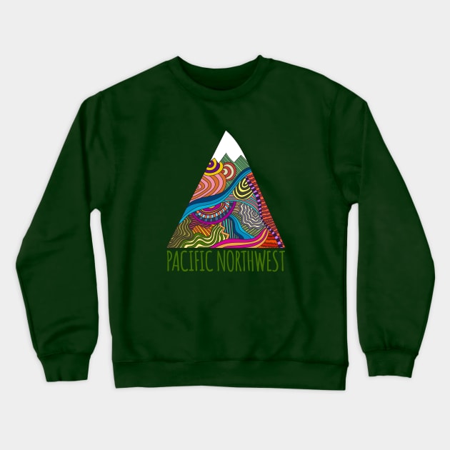 Pacific Northwest Crewneck Sweatshirt by happysquatch